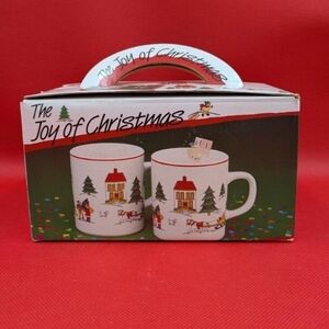Jamestown China "The Joy of Christmas" Stoneware Mug Set